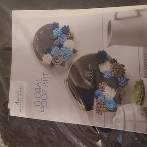 Annie's creative woman floral hoop art